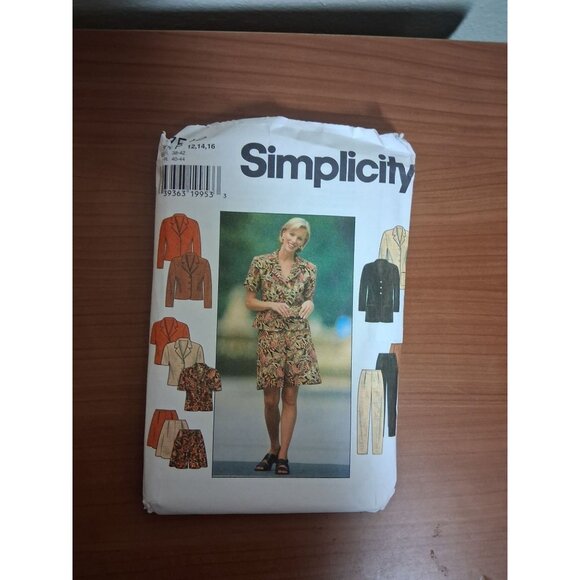 VTG Simplicity UNCUT Sewing Pattern 7519 Misses Size 12, 14, 16 1997 90s Y2K - Picture 1 of 5